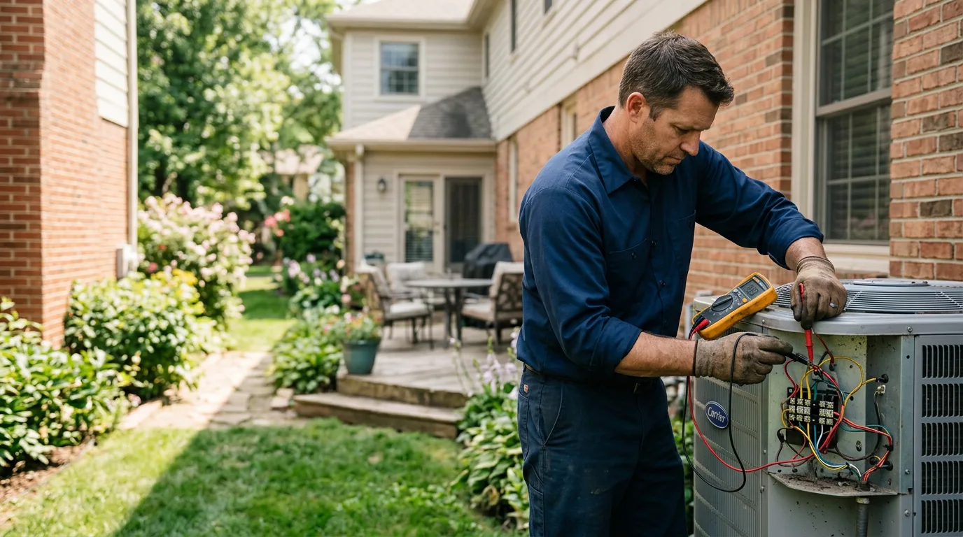 HVAC technician working near Oktaha, OK